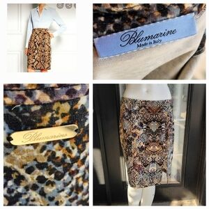 Blumarine Animalier‎ Print Skirt